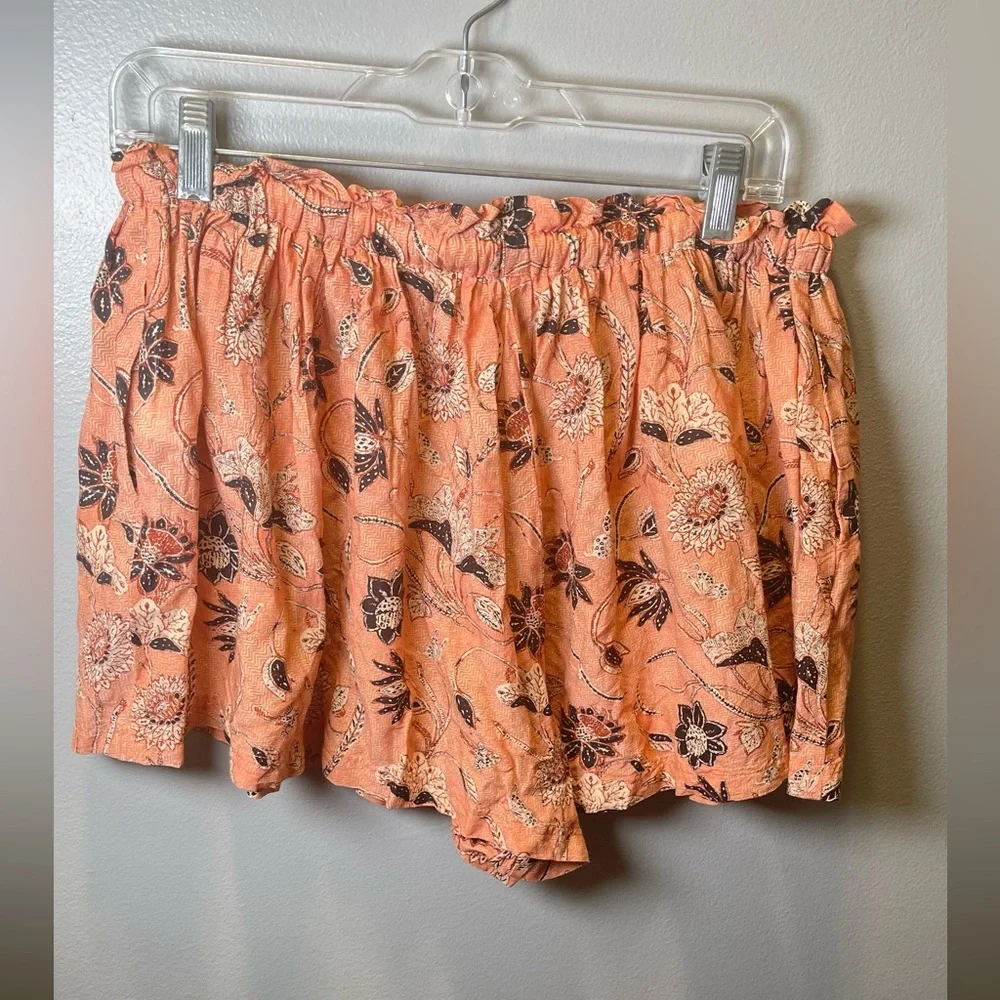 Ulla Johnson Women's Paloma‎ Tie Waist Shorts Floral Cotton Blend Size Large